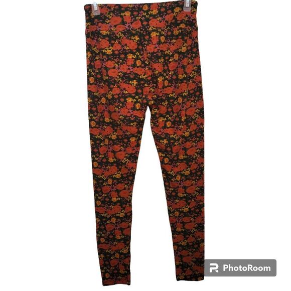 LuLaRoe Orange & Yellow Leggings - Picture 2 of 4